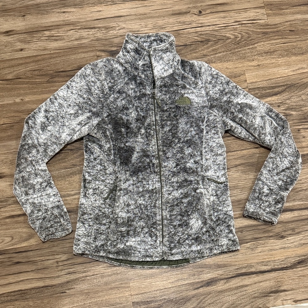 The North Face Women's Gray/green fleece Jacket